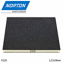 губка абразивная двухсторонняя P 220 123х98х12,5мм NORTON